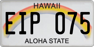 HI license plate EIP075