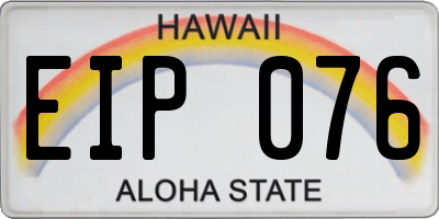HI license plate EIP076