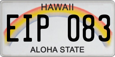 HI license plate EIP083