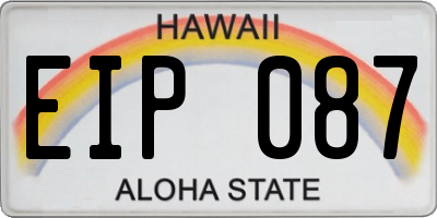 HI license plate EIP087