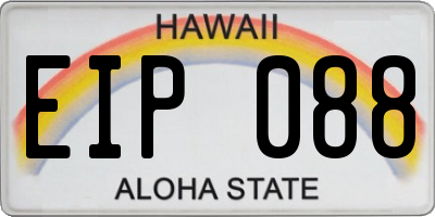 HI license plate EIP088