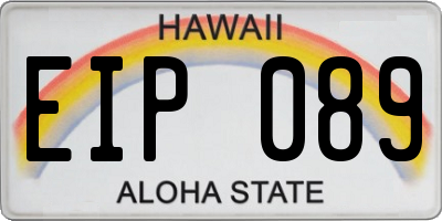 HI license plate EIP089