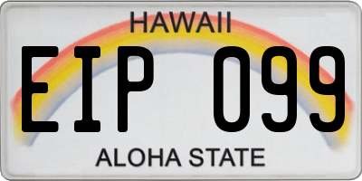 HI license plate EIP099