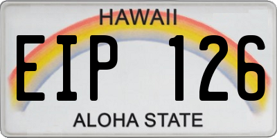 HI license plate EIP126