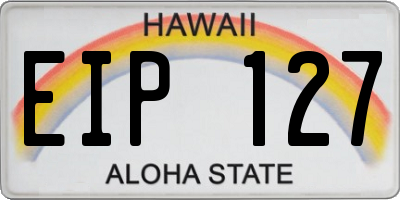 HI license plate EIP127