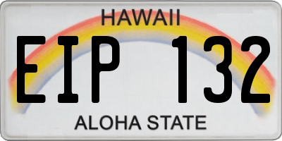 HI license plate EIP132