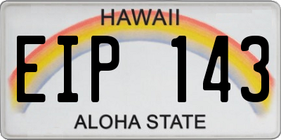 HI license plate EIP143