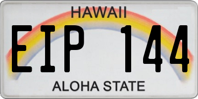 HI license plate EIP144