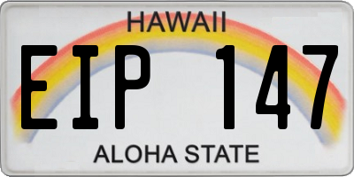 HI license plate EIP147