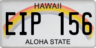 HI license plate EIP156
