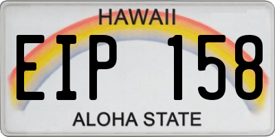 HI license plate EIP158