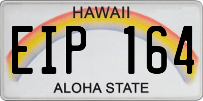 HI license plate EIP164
