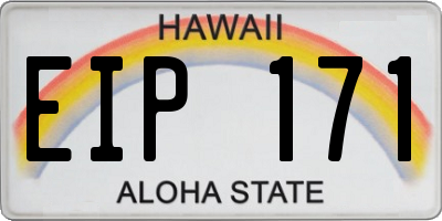 HI license plate EIP171