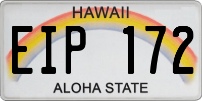 HI license plate EIP172