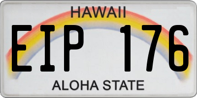 HI license plate EIP176