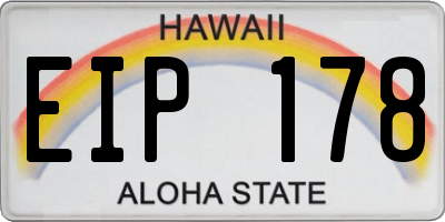 HI license plate EIP178