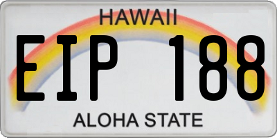 HI license plate EIP188