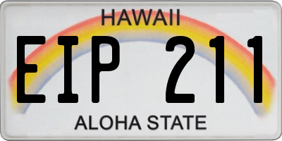 HI license plate EIP211