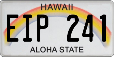 HI license plate EIP241