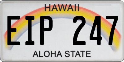 HI license plate EIP247