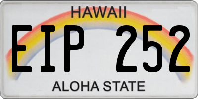 HI license plate EIP252