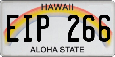 HI license plate EIP266