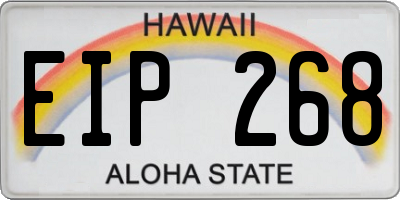 HI license plate EIP268