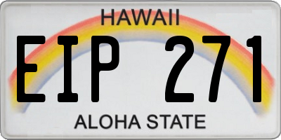 HI license plate EIP271