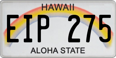 HI license plate EIP275