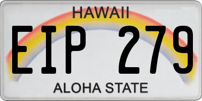 HI license plate EIP279