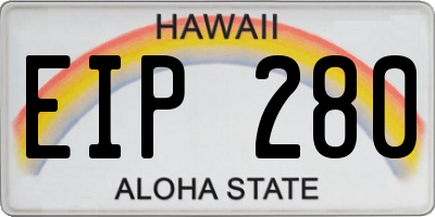 HI license plate EIP280