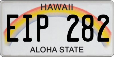 HI license plate EIP282