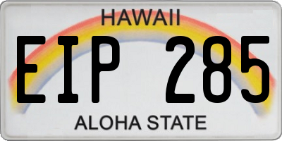 HI license plate EIP285