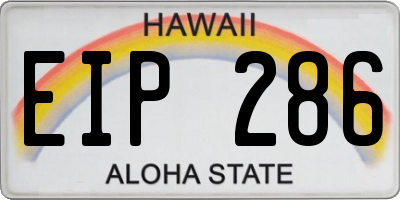 HI license plate EIP286