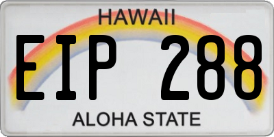 HI license plate EIP288