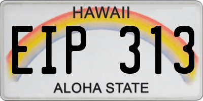 HI license plate EIP313