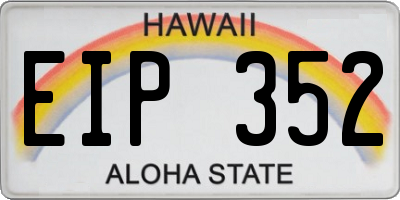 HI license plate EIP352