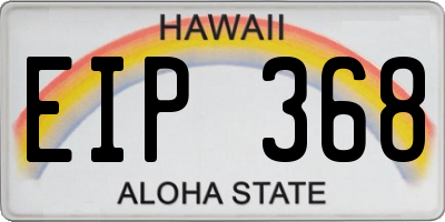 HI license plate EIP368