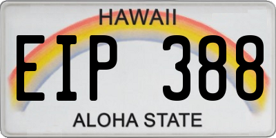 HI license plate EIP388