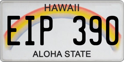 HI license plate EIP390