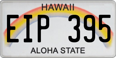 HI license plate EIP395