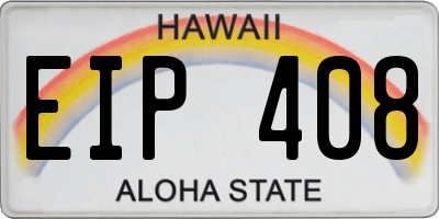 HI license plate EIP408