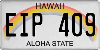 HI license plate EIP409