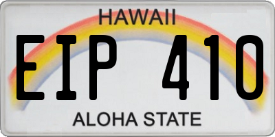 HI license plate EIP410
