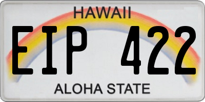 HI license plate EIP422