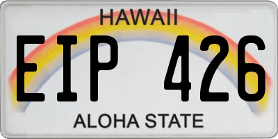 HI license plate EIP426