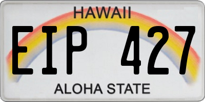 HI license plate EIP427