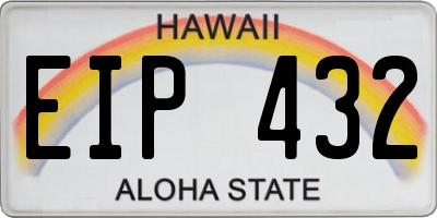 HI license plate EIP432