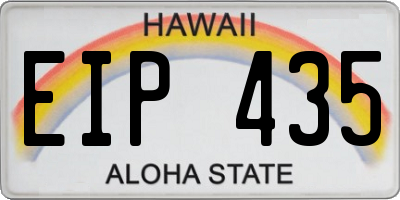 HI license plate EIP435