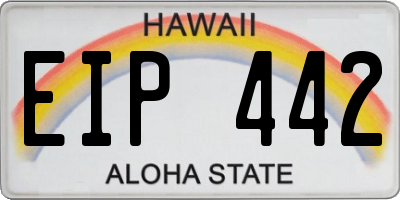 HI license plate EIP442